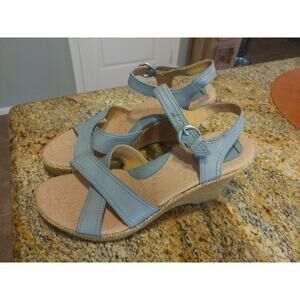 Born Wedge - Women's Size 11 M, Blue Heels BC4707